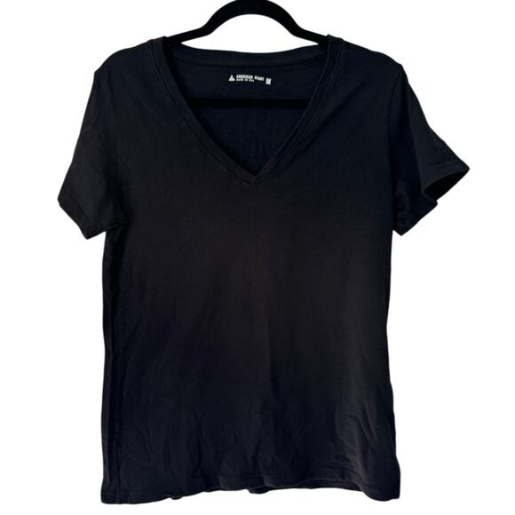 NWOT American Giant Women’s Premium Slub V Neck Tee Black Women’s Size Medium - Picture 3 of 7